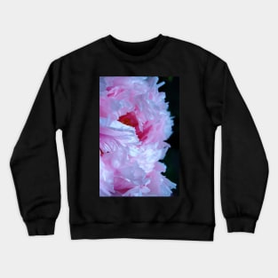 Pink Peony with Raindrops Crewneck Sweatshirt